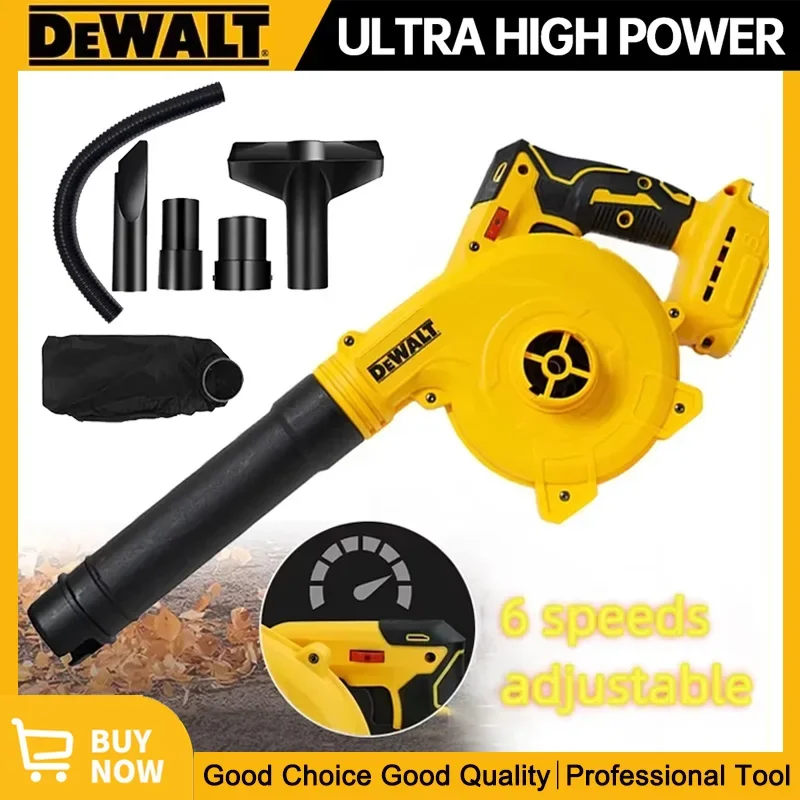 DeWalt Brushless Electric Hair Dryer Portable Cordless Dust Vacuum Cleaner Multifunctional Household Car Removable Air Blower