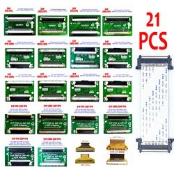 21PCS/ FHD LVDS 2K 51pin/30pin SAM Turn LG Cable Connector Cable Adapter Board Left and Right Replacement For LED TV Repair