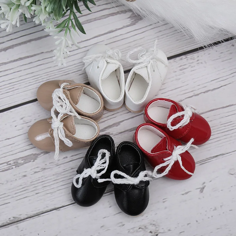 20cm Plush Doll Handmade Leather Shoes 4.6cm * 2.cm Fashion Sports Flat Shoes Casual Princess Shoes for Back School Season Gift