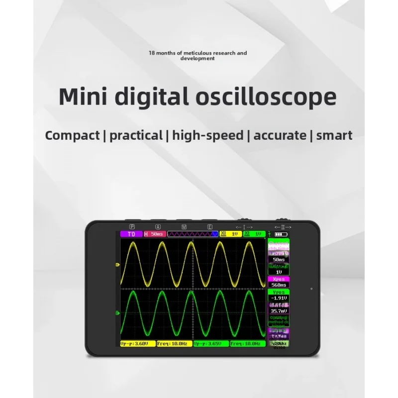 

Для портативного цифрового осциллографа DS100, двухканальный небольшой портативный генератор сигналов, полоса пропускания 50 м