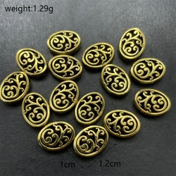 3-color Oval Spacer Bead Carving Various Flowers Shape Bracelet Gasket DIY Jewelry Making Necklace Earring Connector Accessories