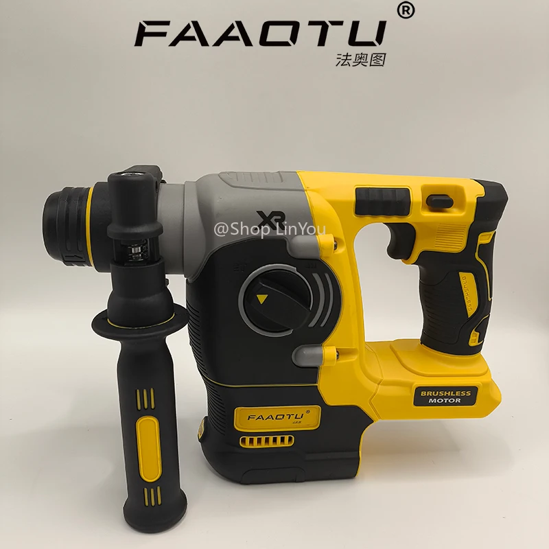 FAAOTU جديد 18 فولت/20 فولت ماكس SDS PLUS L مطرقة دورانية الحفر فرش اللاسلكي تأثير المطارق أداة فقط (لا بطارية) #2