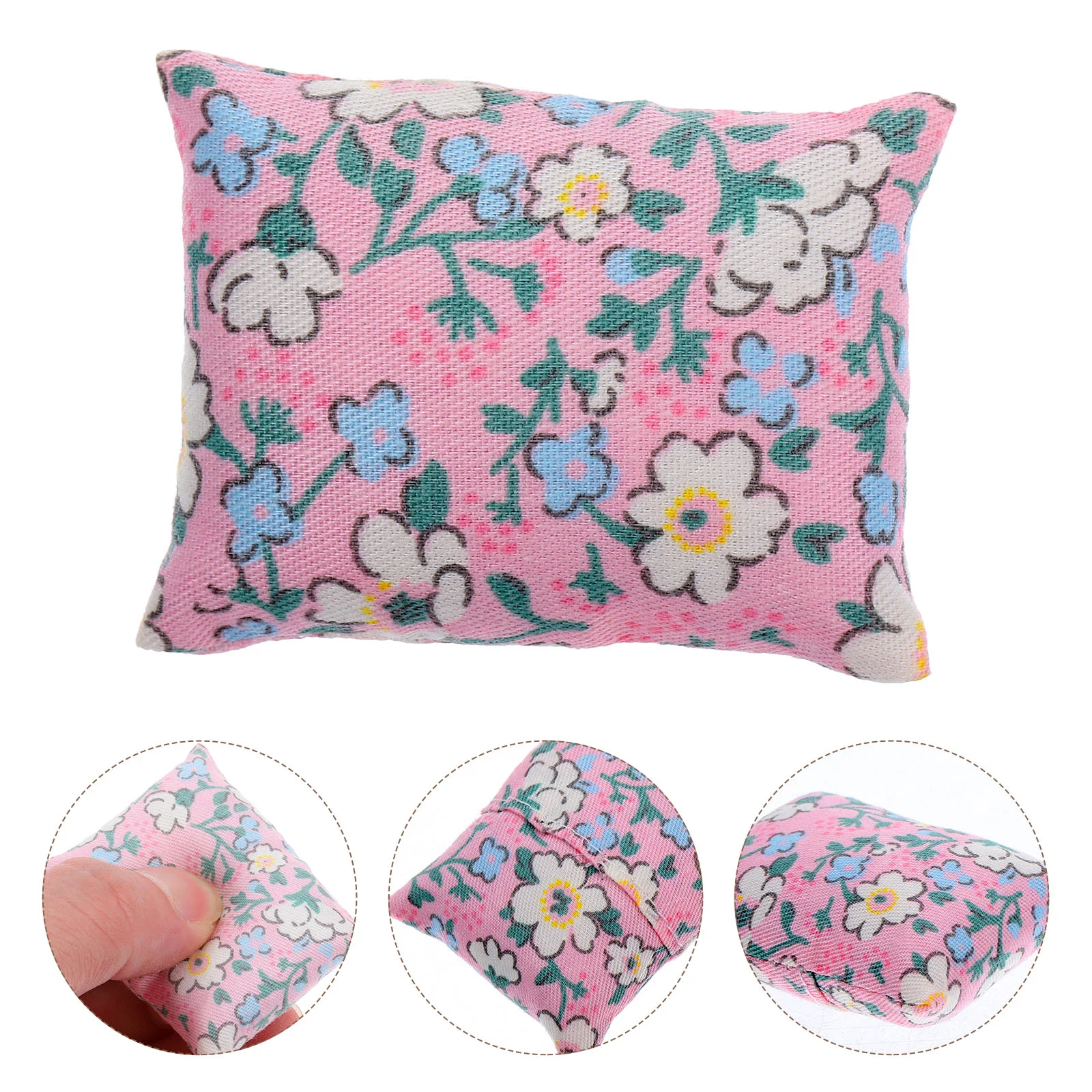 

Mini Pillow Dollhouse Pillows Compact Model Craft Pendant Adorable Fake Tabletop Decor