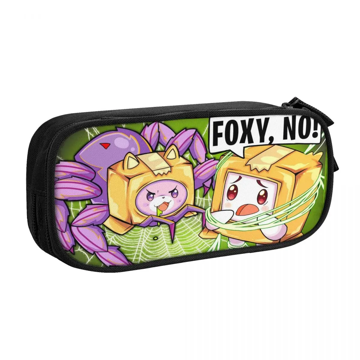 

Cartoon Foxy Boxy Lanky-box Big Capacity Pencil Pen Case Office College School Large Storage Bag Pouch Holder Box Organizer