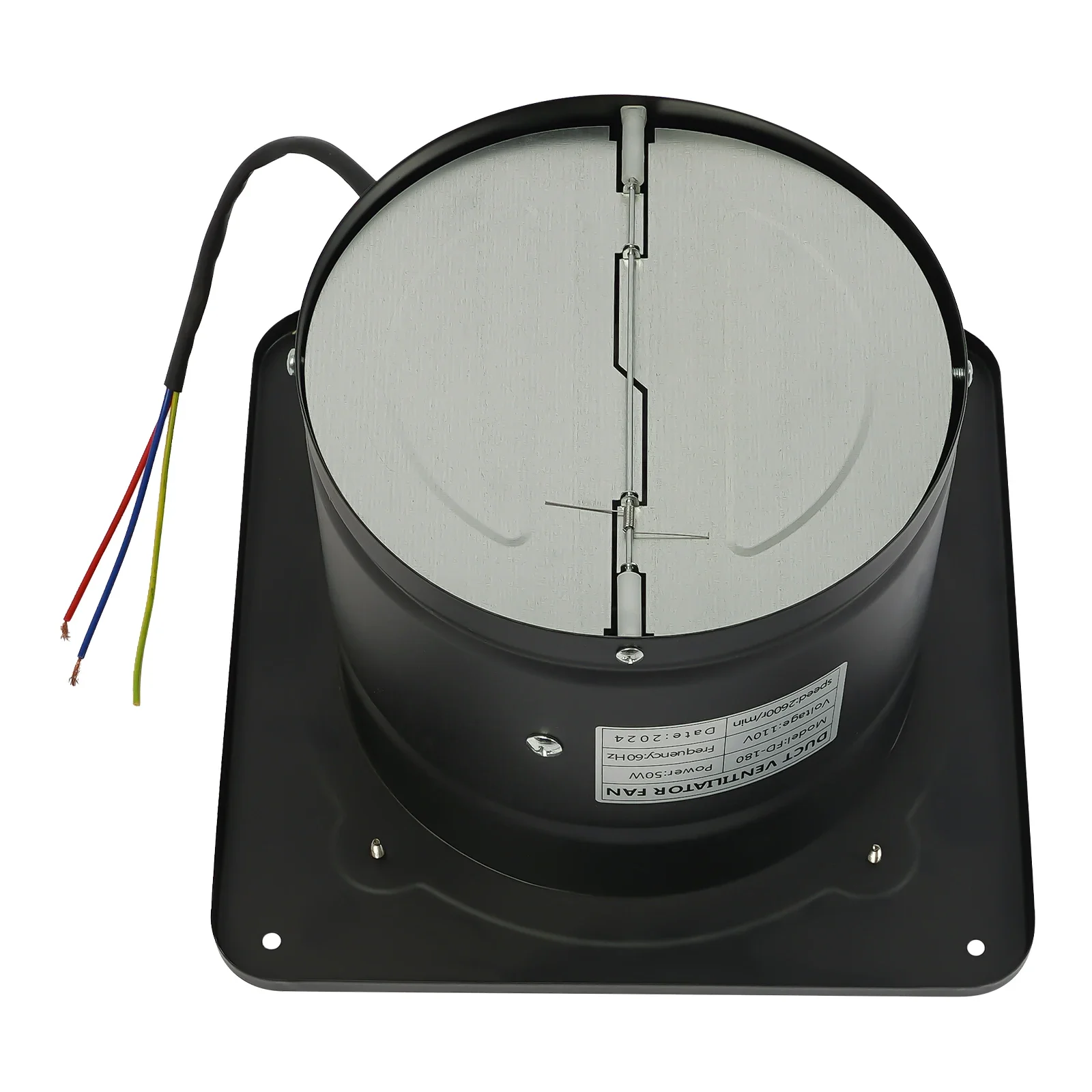 7 "Exaustor 2800 RPM Extrator de alta velocidade Ventilador utilitário Ventilador de ventilação de fumaça de exaustão 50W 380 CFM montado na parede