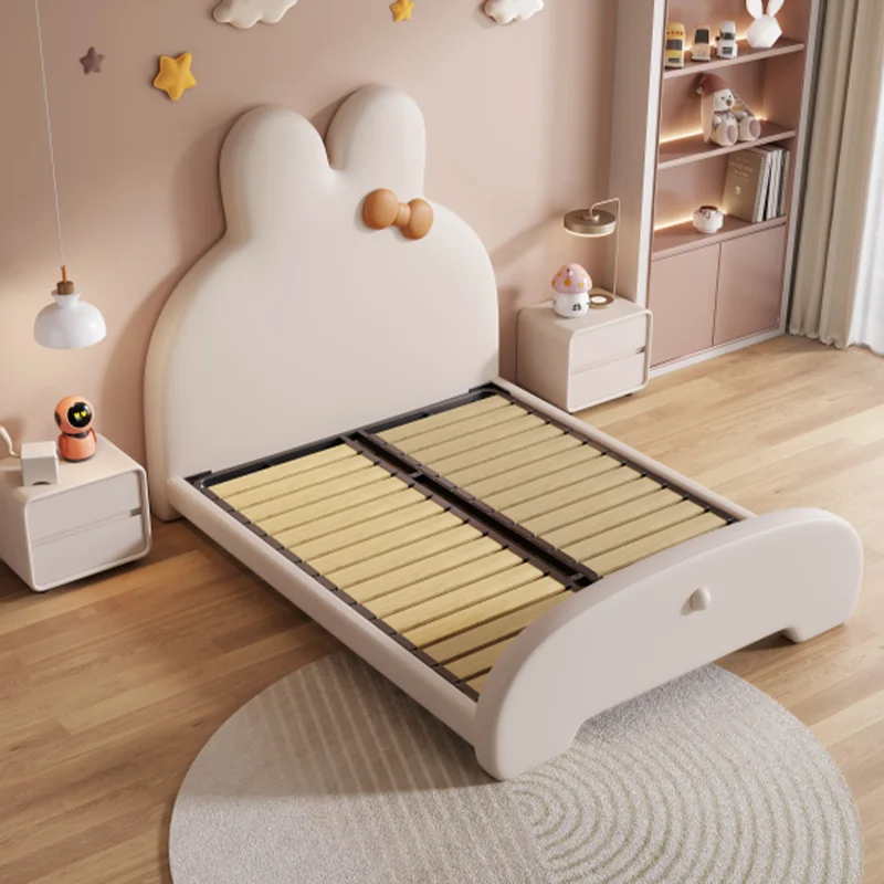 #For Recommended Children's Bed Room Set Cute Rabbit Cartoon Princess Bed Kids Modern Soft Safety