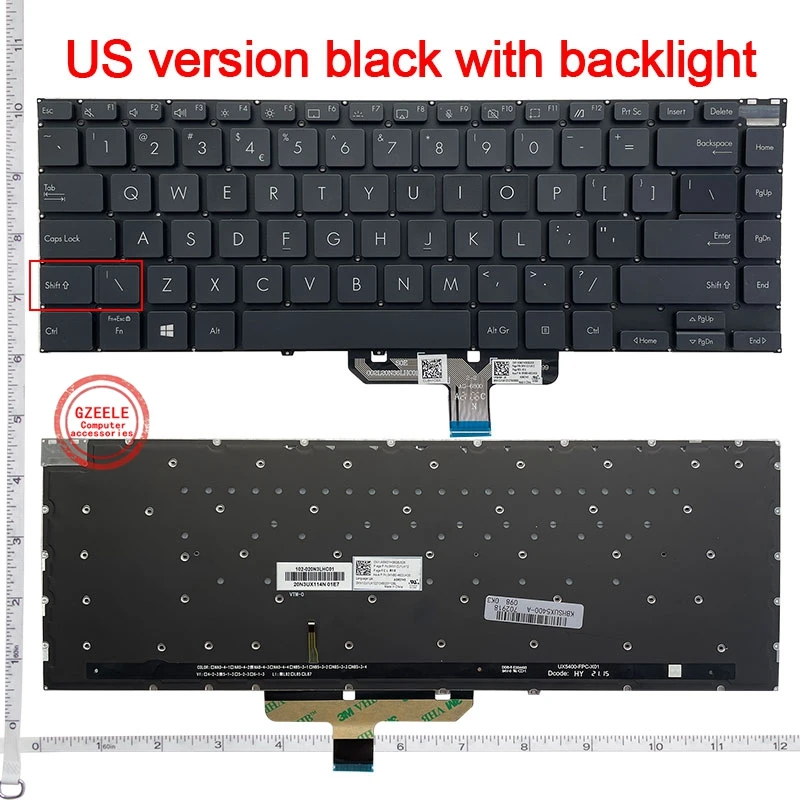 

US Backlit Keyboard for ASUS Zenbook 14X UX5400ZB UX5400ZF UX5400E UX5400EA UX5400EAG UX5400EG UM5401 UM5401QA UX5401Z UX5401E