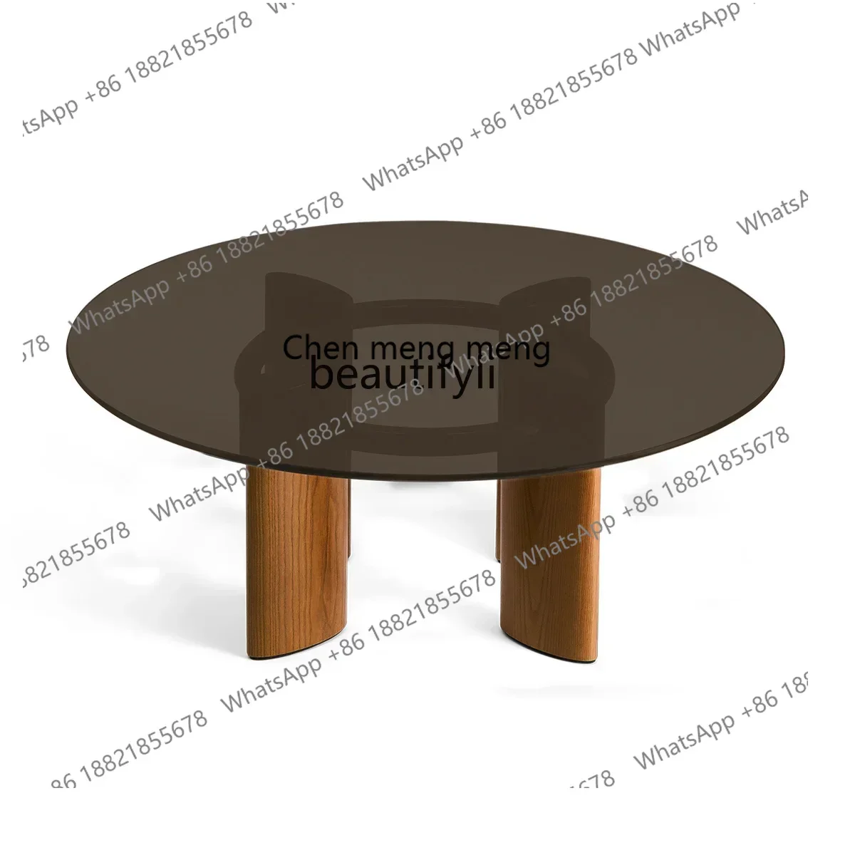 2003Nordic Solid Wood Tea Table Creative Glass Tea Table Small Apartment Living Room Small Table