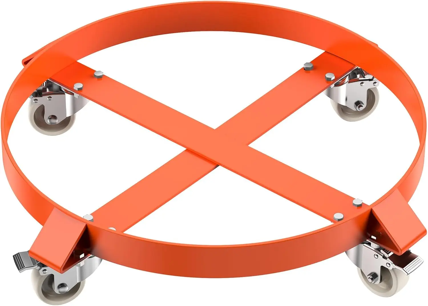 Tacleekii 55 Gallon Drum Dolly 1000LBS Load Capacity Barrel Dolly Cart with 4 or 5 Swivel Casters Wheel Non-Tipping Hand Truck for Warehouse Drum Handling (1 Pack)