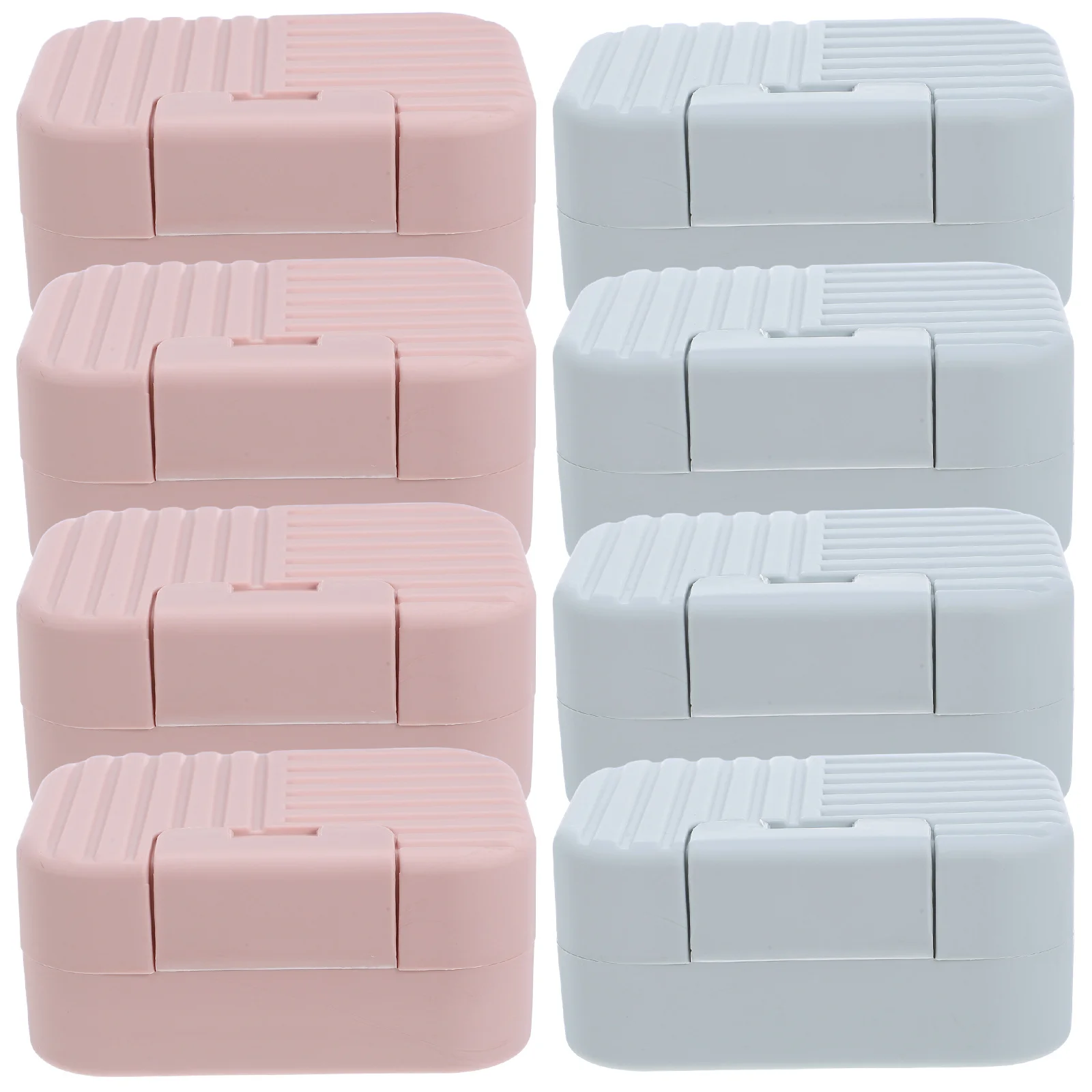 

8Pcs Compact Leakproof Travel Soap Container Plastic Dish with Lid for Bathroom Kitchen Sink Camping Portable Soap Holder