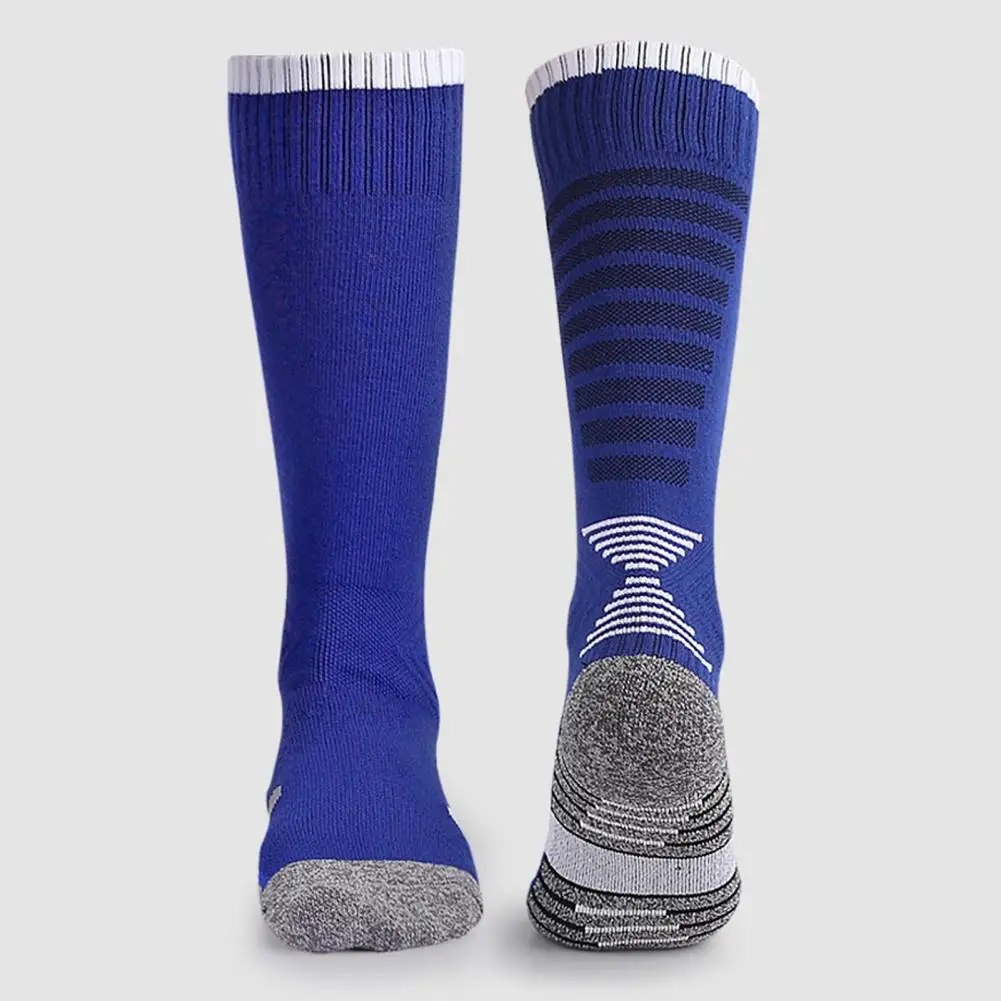 Anti-slip Football Socks Kids Soccer Compression Socks with Anti-slip Bottom Moisture Wicking Technology Long Tube for Sports