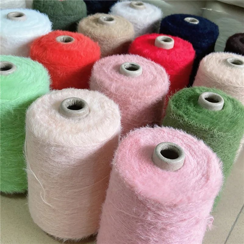 500g Imitation Mink Woolen Yarn Baby Thread Double-sided Woolen Thread DIY Hand-knitted Scarf Shawl Sweater Crochet Thread