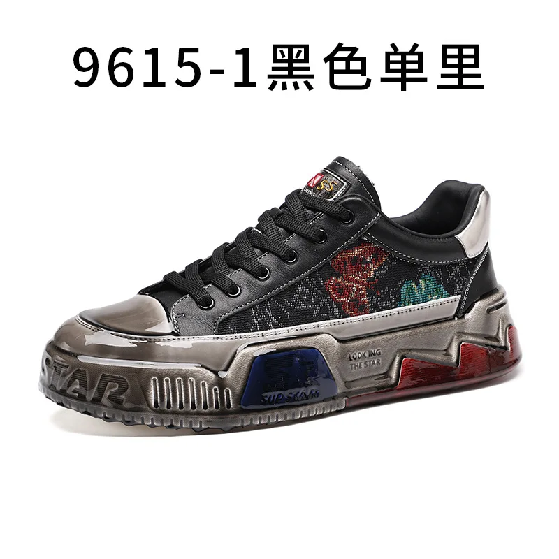 

YSHUNIJ, европейская модная мужская обувь, летние туфли на толстой подошве, увеличивающие рост, новинка 2025 года, модная дышащая повседневная обувь с каплями клея