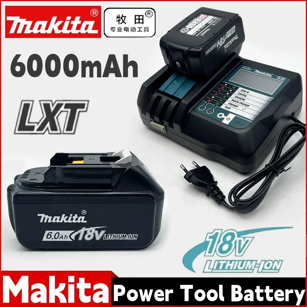 

Makita 100% Original 6.0Ah battery Rechargeable Power Tool Battery, Replaceable LED 18v Lithium-ion,BL1860B BL1860BL1850 BL1830