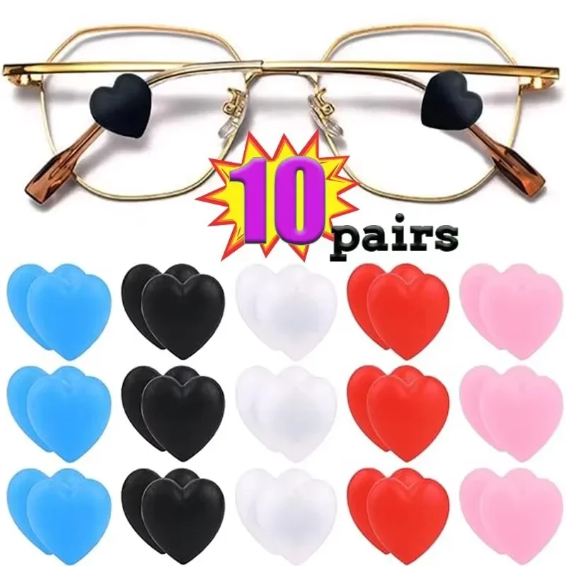 10pairs Silicone Glass Anti Slip Round Ear Fastener Eyeglass Invisible Grip Temple Tip Holder Spectacle Eyewear Frame Wholesale