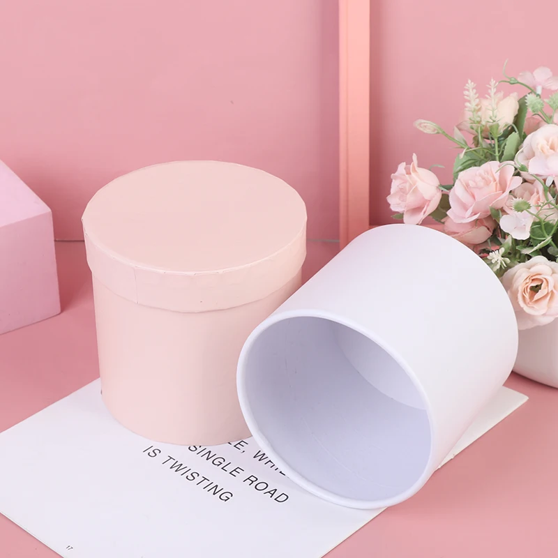 1 PC Round Flower Paper Boxes Hold The Bucket Gift Packaging Box Party Gift Box Candy Bar Party Wedding Gift Storage Box