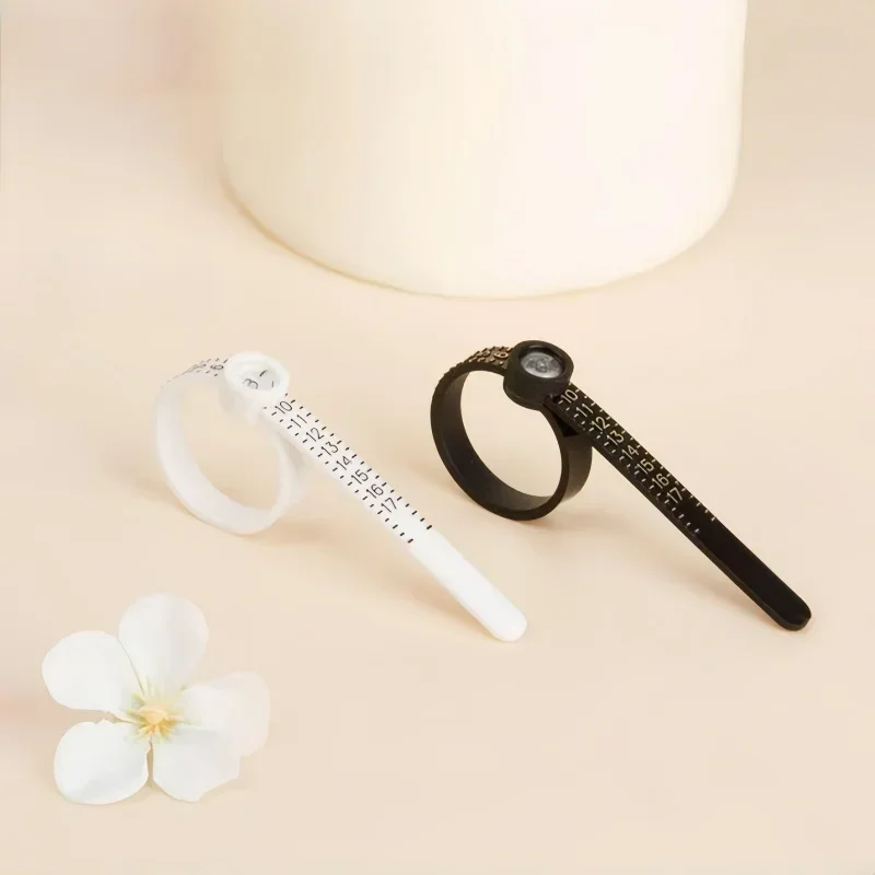 Ring with magnifying glass Measurement Ring with ring Flexible ruler Plastic size ring Size Filter Ring ruler image 4