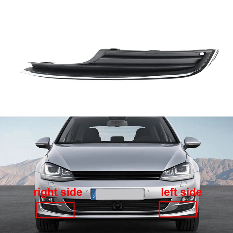 

For Volkswagen VW Golf MK7 2014 2015 2016 2017 Front Lower Bumper Fogs Light Frame Vent Grille Trims Panel