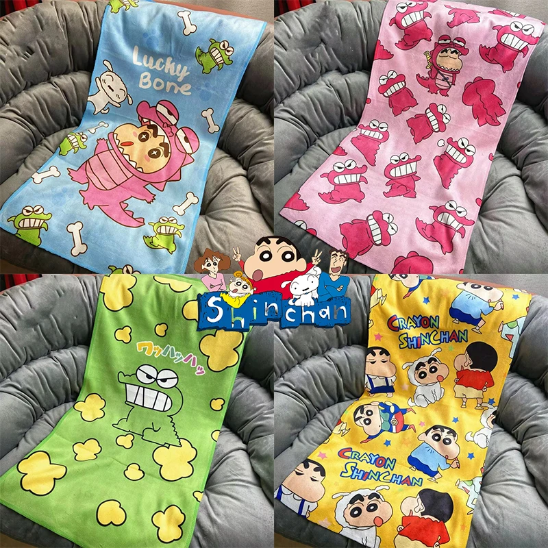 Crayon Shin-Chan ดูดซับผ้าเช็ดตัวแห้งเร็วการ์ตูนน่ารักผู้ใหญ่เด็กผ้าเช็ดตัวมือห้องน้ํากีฬา Robe