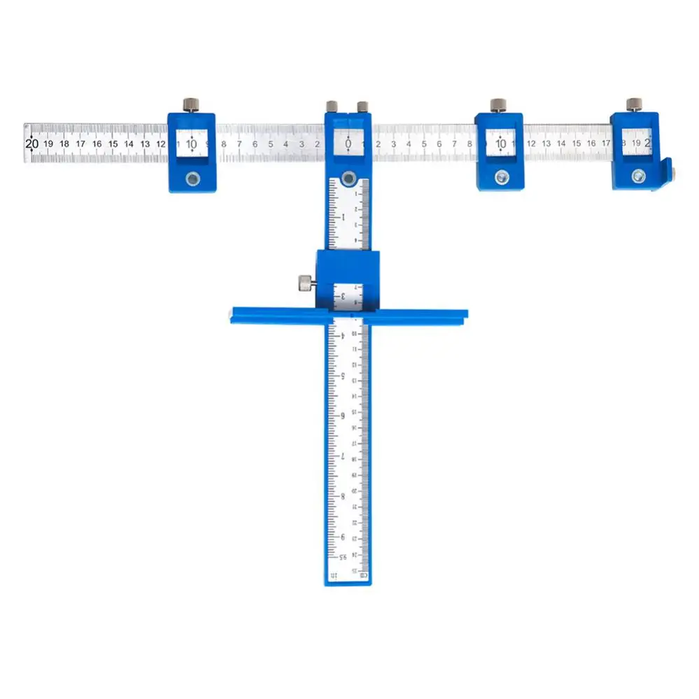 Cabinet Door Handle Installation Tool Punch Locator Hardware Fixture Adjustable Auxiliary Installation Locator Fixture Tool Set