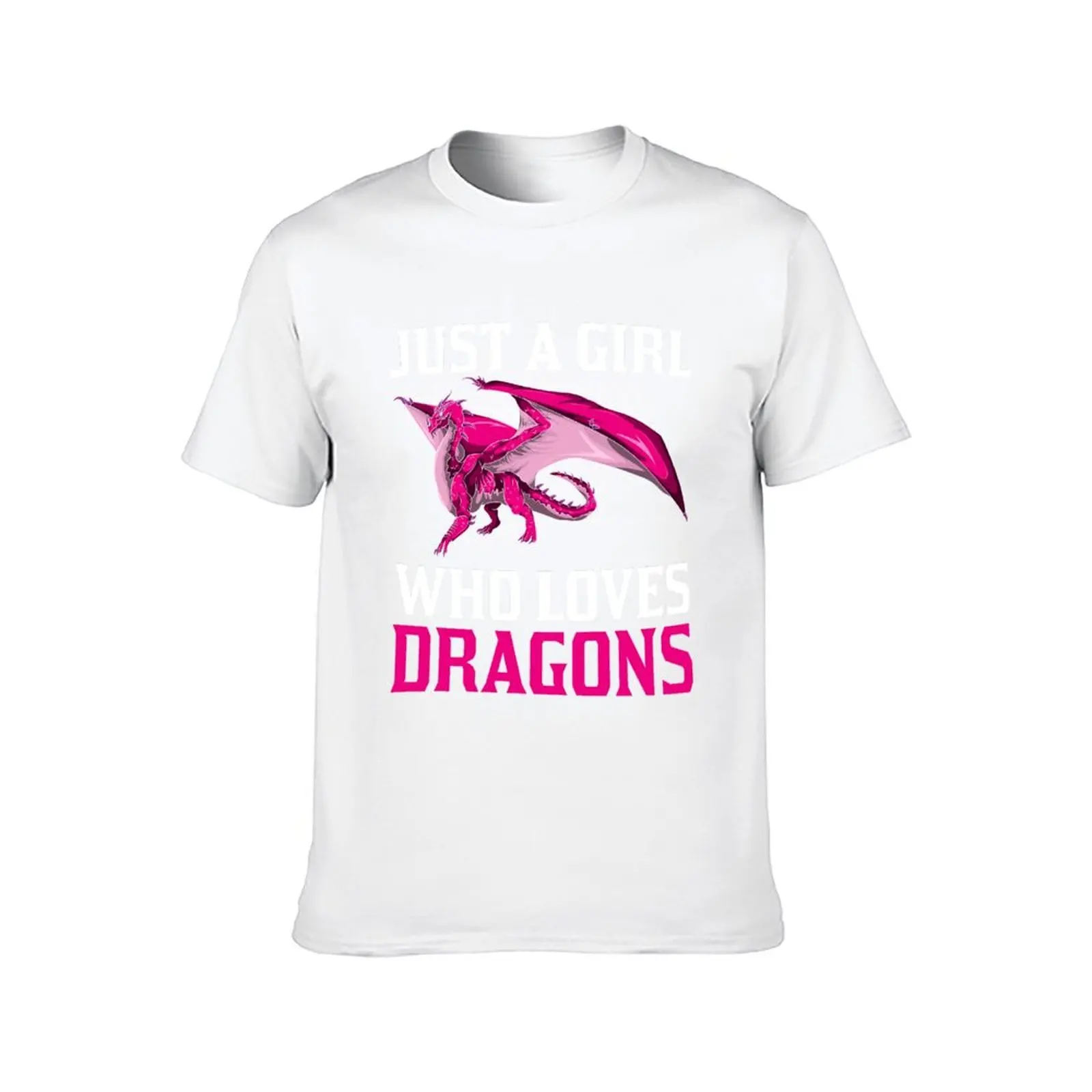 Kaus Just A Girl Who Loves Dragons Kaus Pria Kasual Kaus Katun Pria