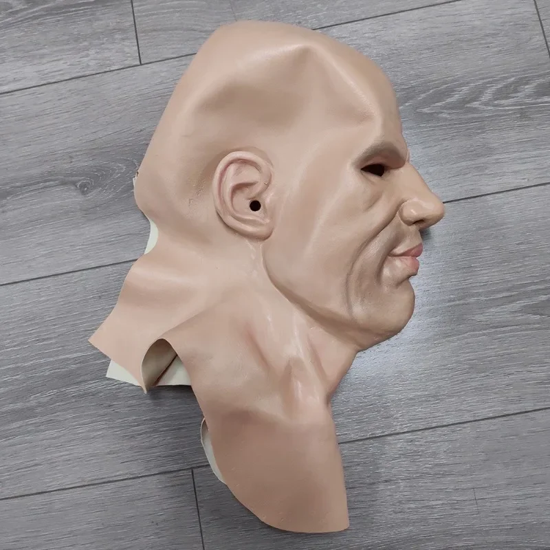 Maske Vollgesichts-Latexmaske, realistische Männer, Gesicht, Bart, Halloween-Kostüm, Party-Requisiten, alter Mann, Halloween-Maske, Cosplay, Party, Kopfbedeckung