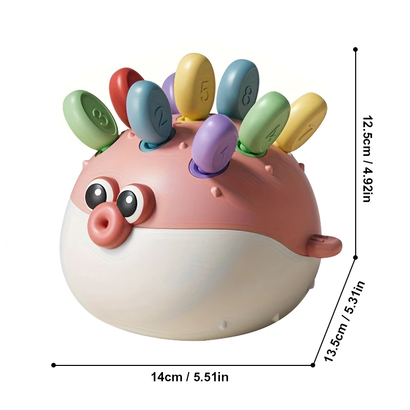 Early education focuses on training babies' fine finger movements hand eye coordination and pairing with pufferfish puzzle toys