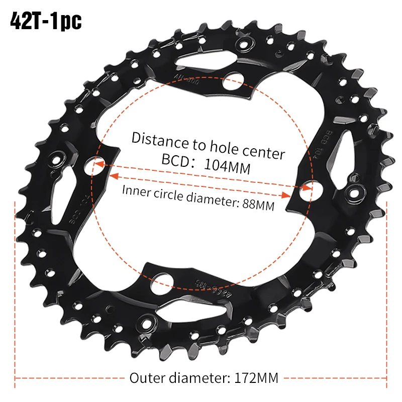 LEBYCLE MTBバイクチェーンリング 64/104 BCD チェーンホイール 22/32