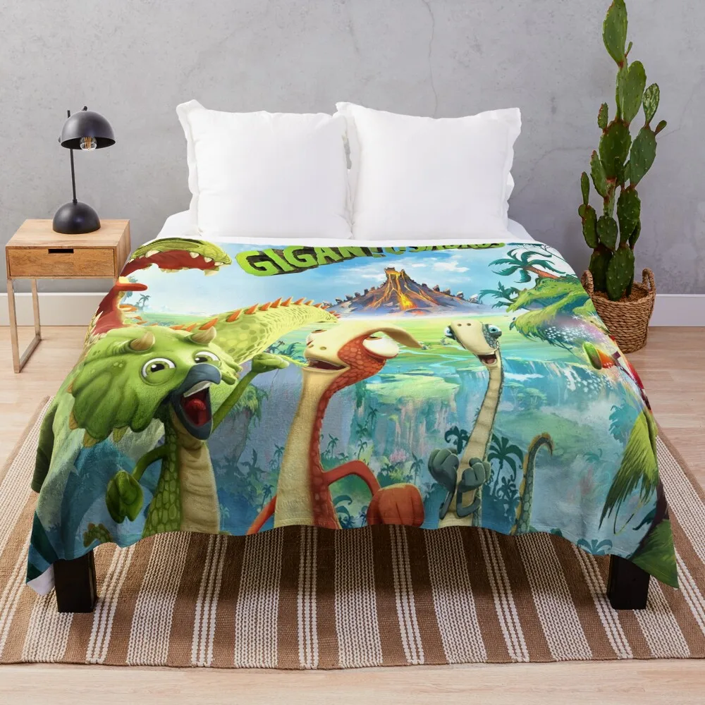 funny gigantosaurus gift for fans Throw Blanket Hair Blanket Warm Blanket Sofa Quilt Blankets For Bed