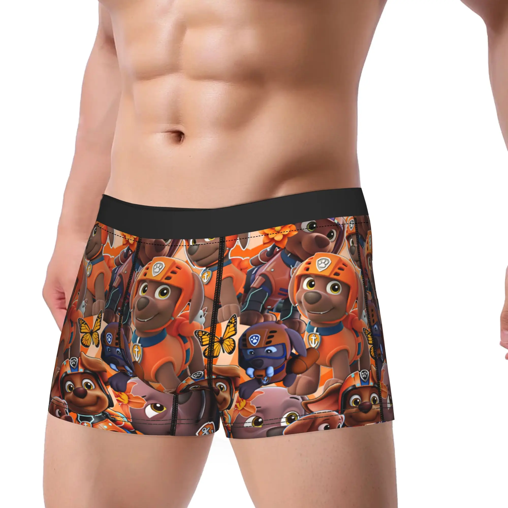 Paw Dogs Zuma Character Art Underwear  Comfortable Panties Custom DIY Boxer Brief For Men 3D Pouch Plus Size Boxer Shorts