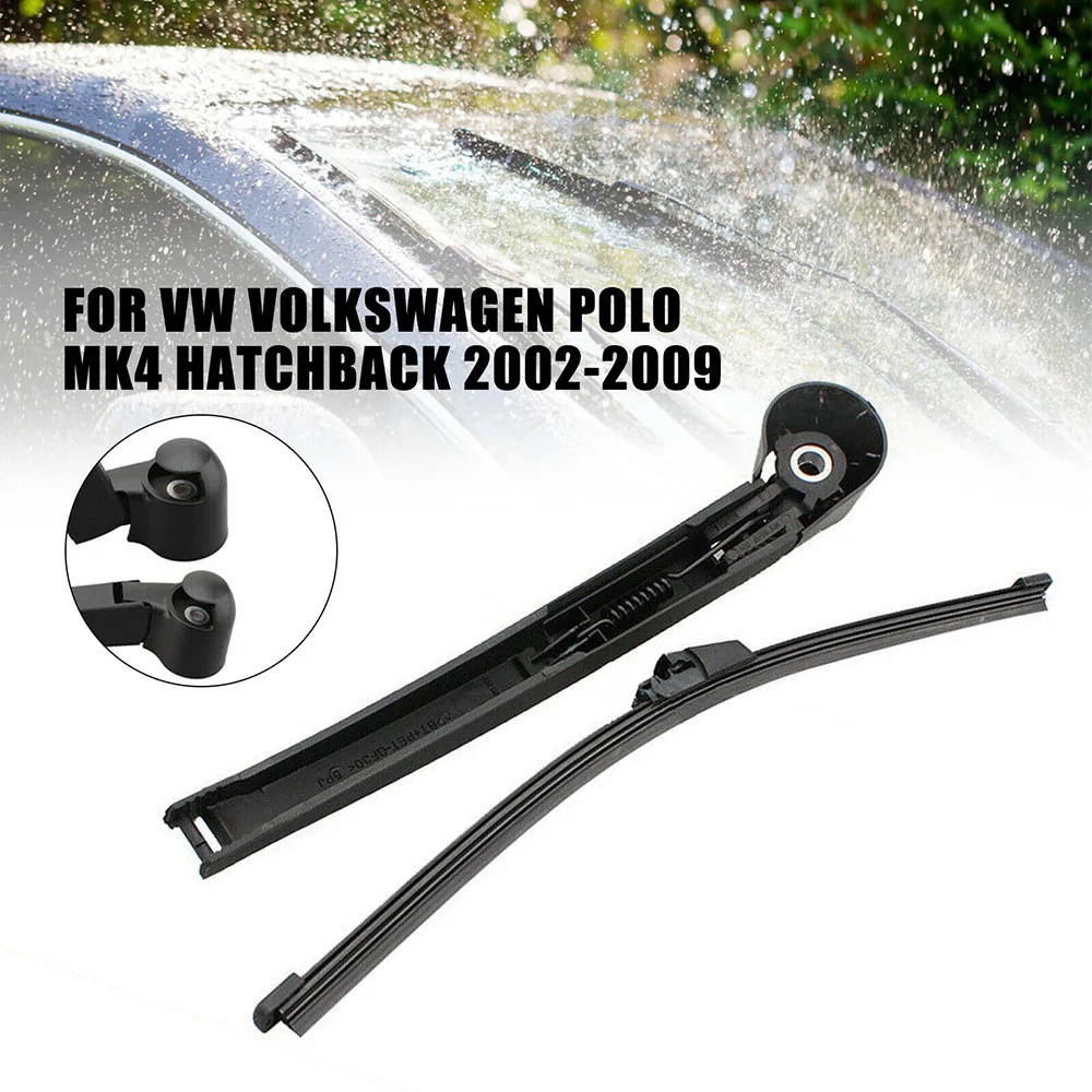 Janela traseira limpador braço e lâmina, limpadores de pára-brisas peças para Volkswagen VW Polo Mk4 Hatchback 2002-2009