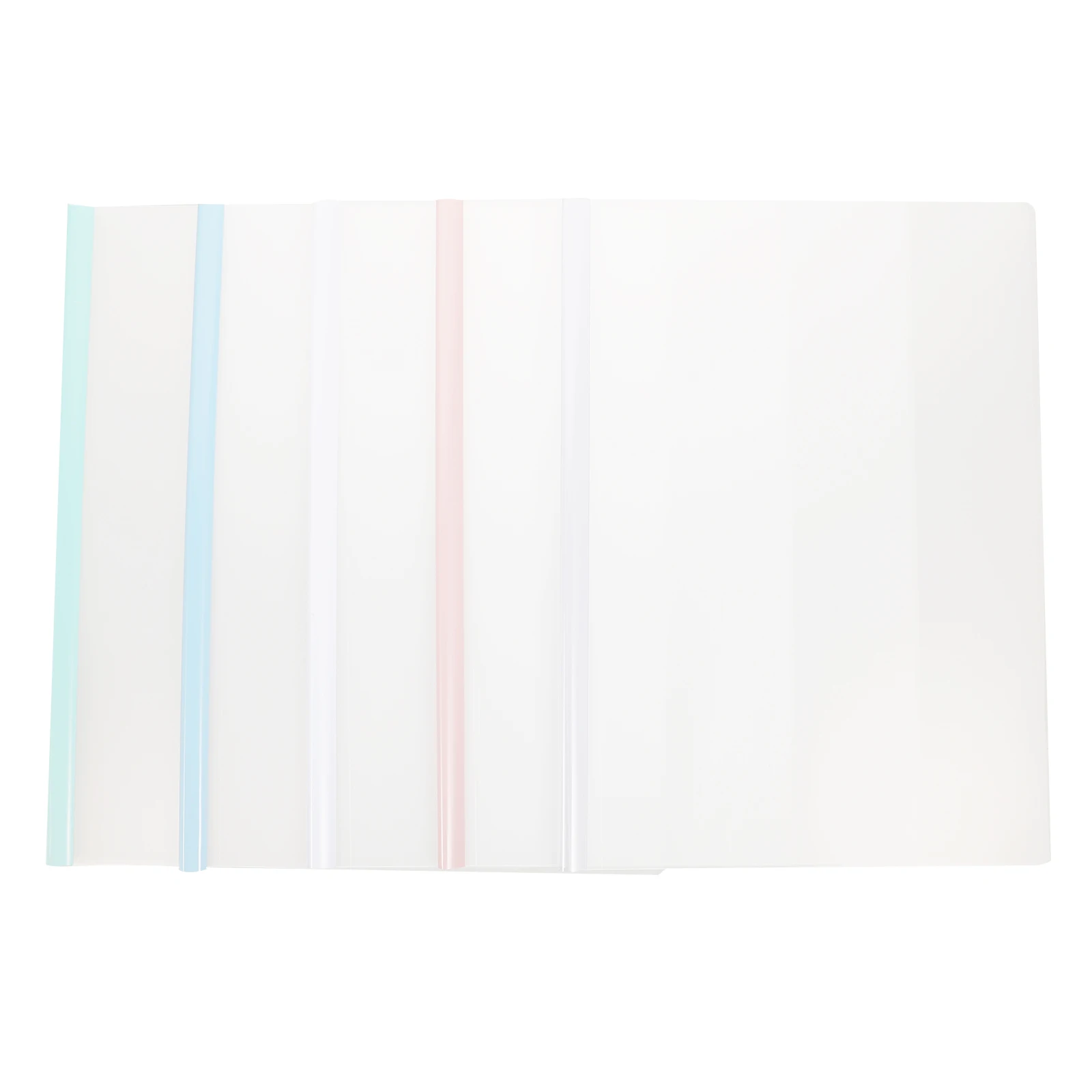

10pcs Sliding Bar File Clamps Transparent Plastic Random Color For A4 Paper Storage Office Home Portable Document Folders