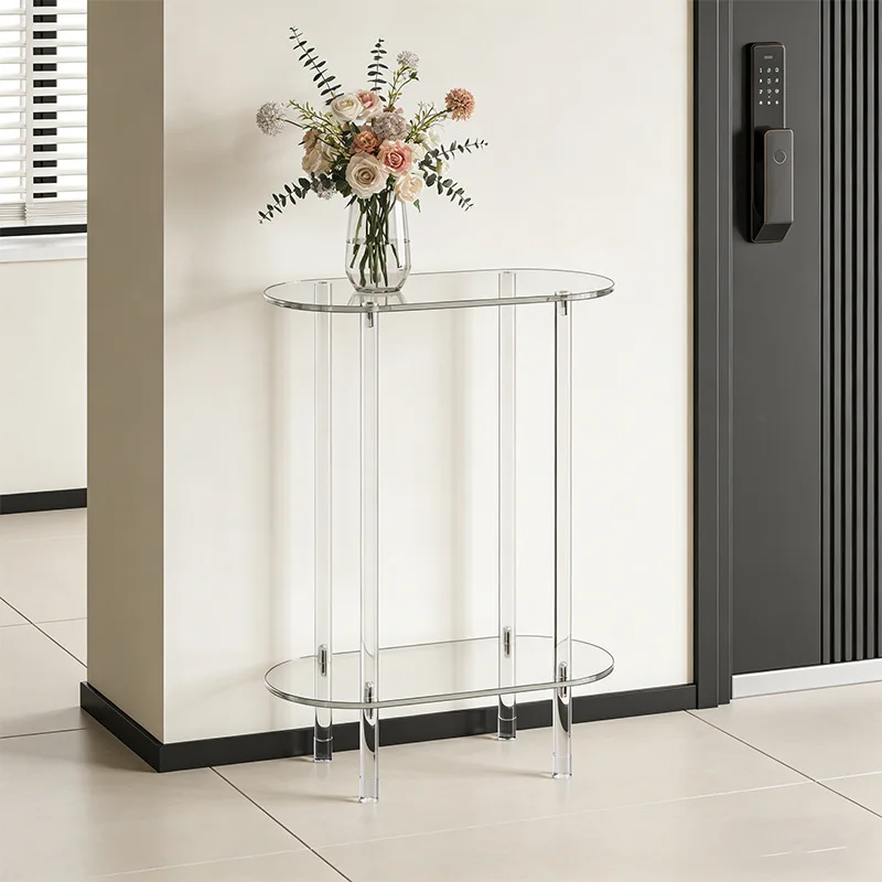 Transparent coffee table, acrylic Nordic minimalist creative fashion corner table
