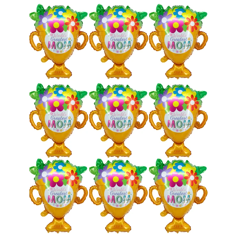 9/18/27pcs Happy Mother's Day ฟอยล์บอลลูนชุดวันแม่วันเกิดอุปกรณ์ตกแต่ง Best MOM ครบรอบ Decor 2025