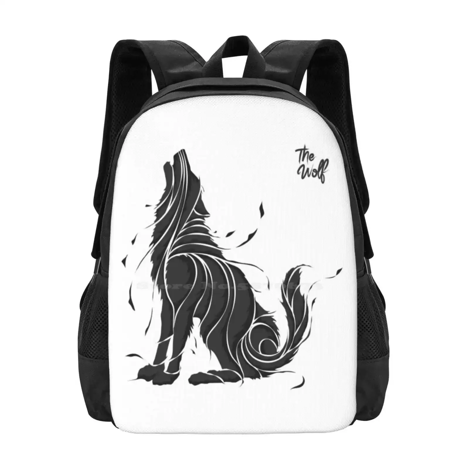 الأسطورية الأسود الذئب الفن رائجة البيع المدرسية على ظهره حقائب الموضة الأسطورية الأسطورية الذئب الأسطوري الأسود الذئب الأسود الفن الذئب الأسود #1