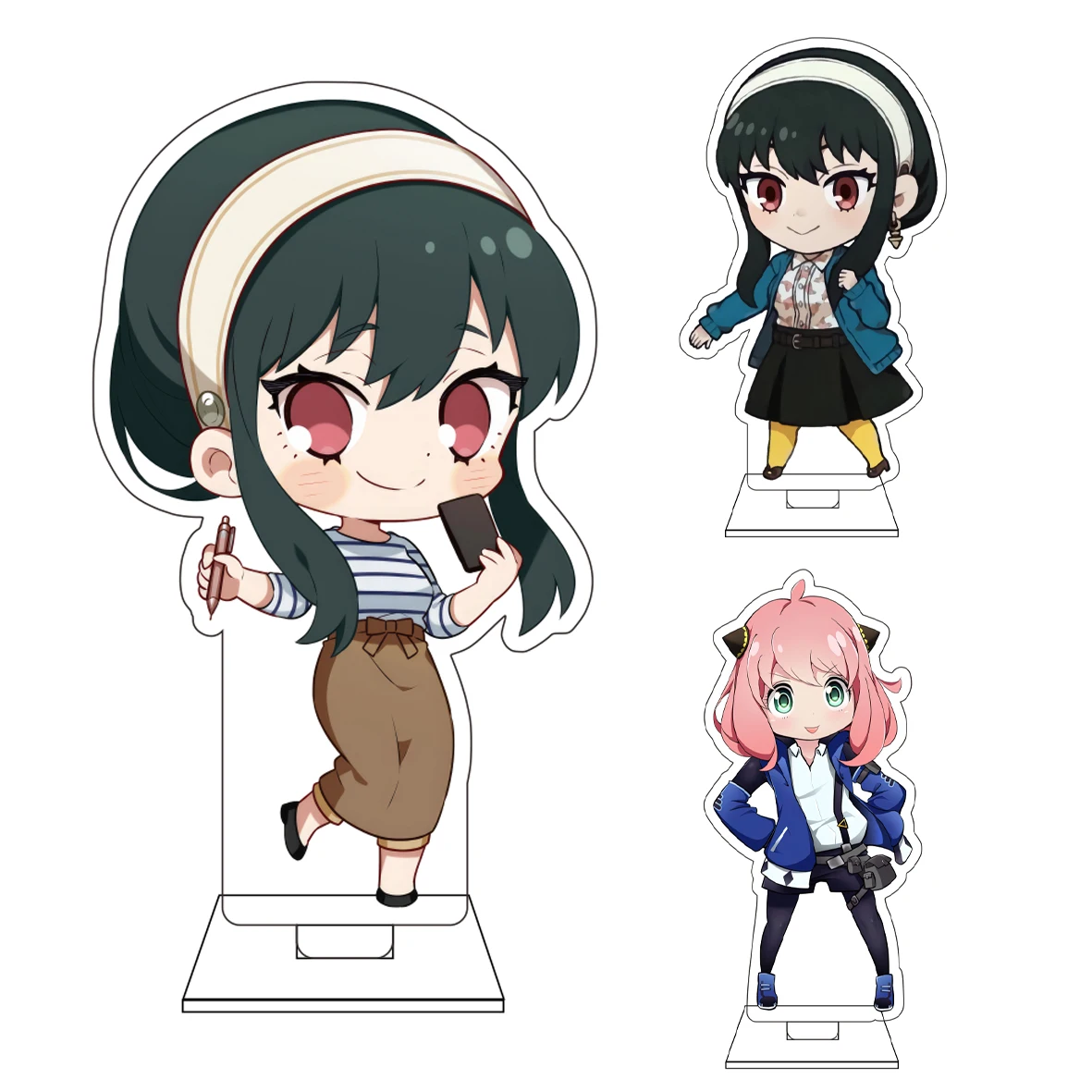 10CM Anime SPY×FAMILY Cosplay Niedliche Acryl-Figur Standplatte Yor Forger Ornamente Geschenke