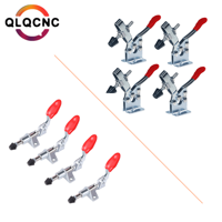 GH-201B /GH-301AM Quick Release Tool 4Pcs Hand Tools Toggle Horizontal Clamp Antislip Red Horizontal Clamp For Workbench