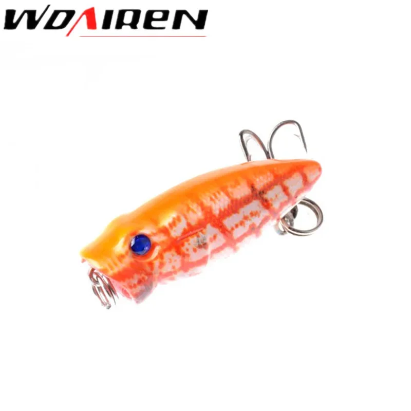 Popper mini realista con plumas – Señuelo superficie 3,5cm - imagen 4