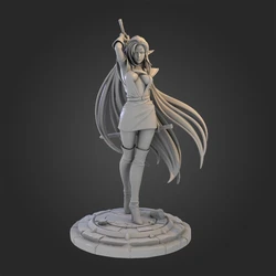 85mm 1/24 Scale Female Elf Holding A Knife Miniatures GK Diorama Statue Resin Figures Unassembled and Unpainted  Model Kit Toys