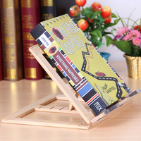 1Pcs Foldable Wooden Reading Stand Portable Book Holder Adjustable Angle Multipurpose Notebook Shelf Tablet Bracket for Travel