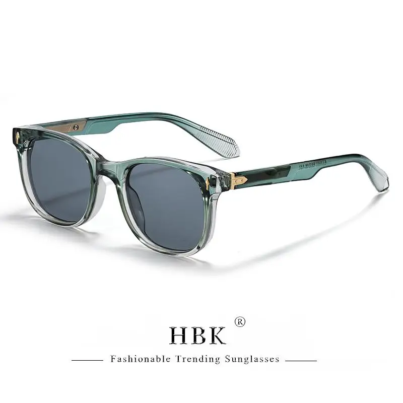 HBK Retro Herren-Sonnenbrille, klassisch, polarisiert, mit Propionsäure-Pin, quadratischem Rahmen, Damen-Outdoor-Brille, unverzichtbar, UV400 – Detail 8