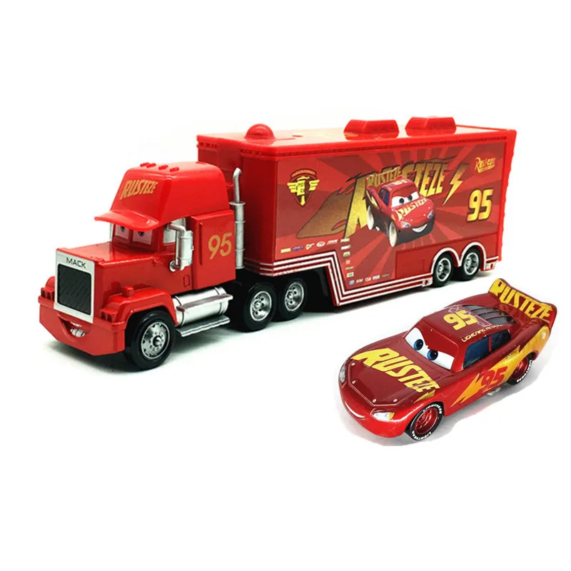 Disney Pixar Car 2 3 Metal Die Casting Car toys # 95 McQueen Truck King Jackson Storm Sally Children\'s Christmas Birthday Gift