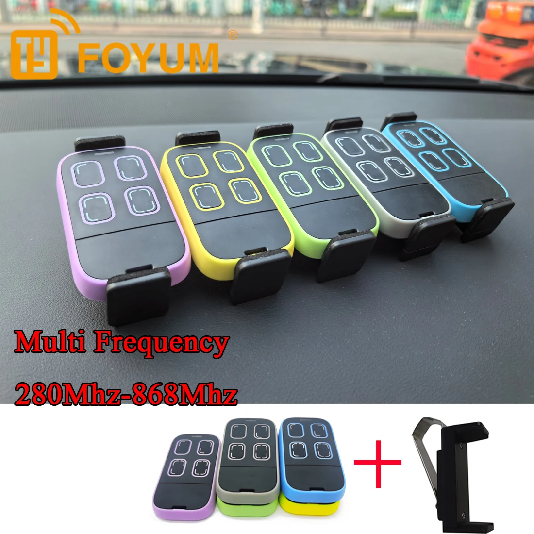 Universal Multifrequency 280-868MHZ Garage Remote Duplicator Face to Face Copy Multi Code Brand Gate Remote Control Visor Clip