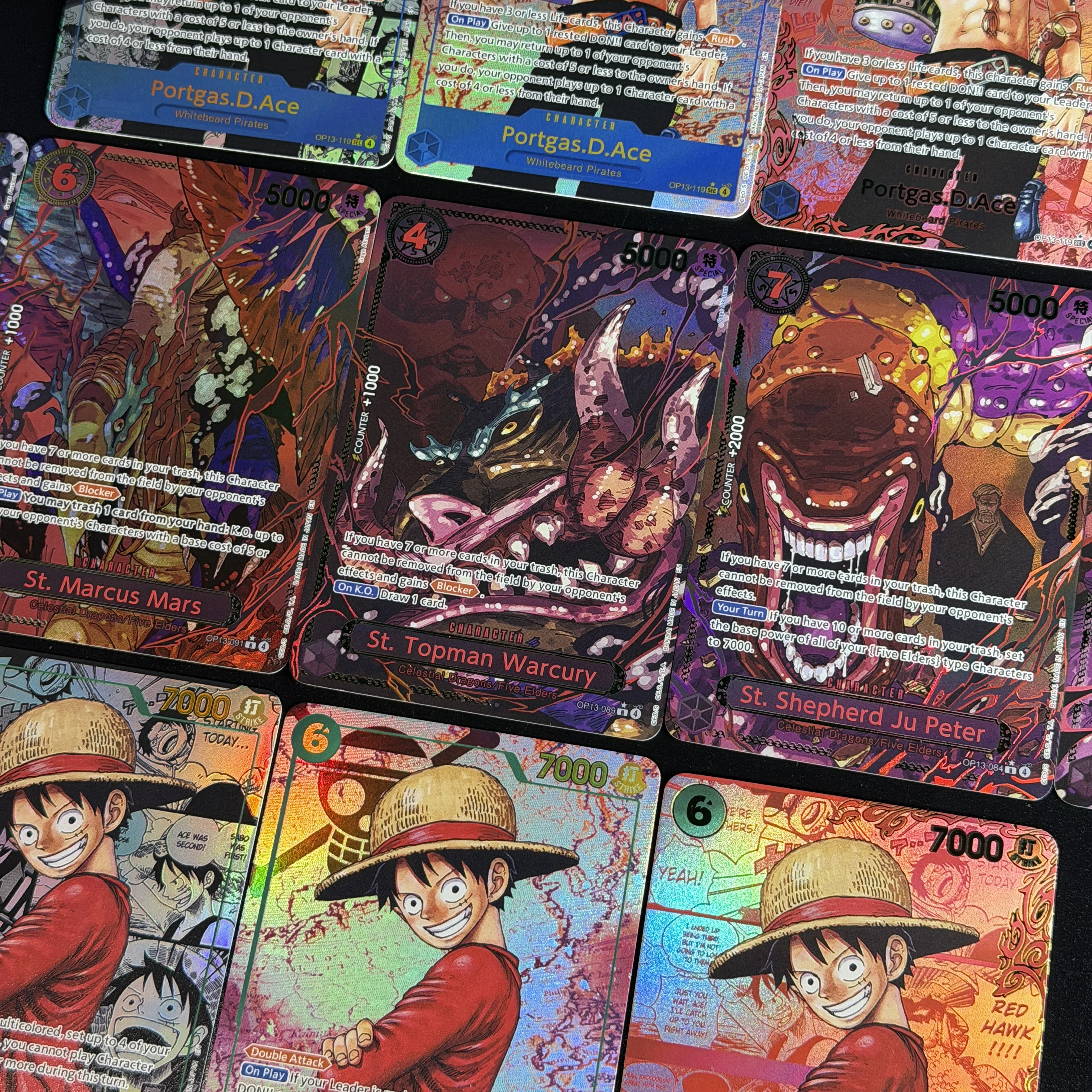 豊臣兄弟 カード 5枚セット ONE PIECE OPCG TCG OP13 Three Brothers Manga panel/Jolly Roger/Red
