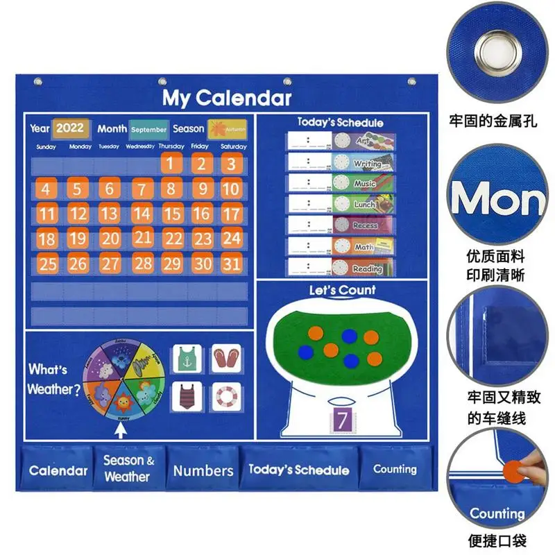 Classe Jobs Bulletin Board com Classroom Calendar, Learning From Home and School, Homeschooling or Classroom for Teachers Essential
