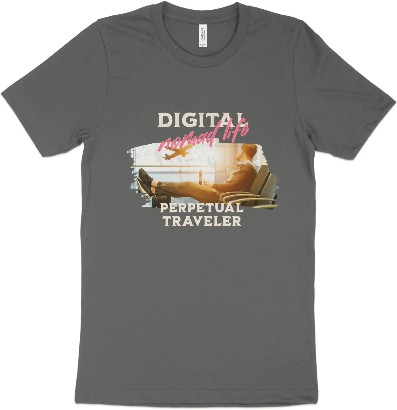 Digital Nomad Life T-Shirt, Perpetual Traveler Shirt  Tees High Quality 100%Cotton Short Sleeve