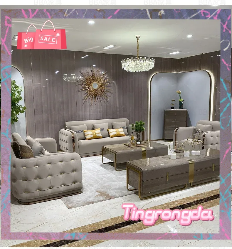 N خزانة تلفزيون من الخشب الصلب الفاخر الخفيف على الطراز الإيطالي لغرفة المعيشة #6