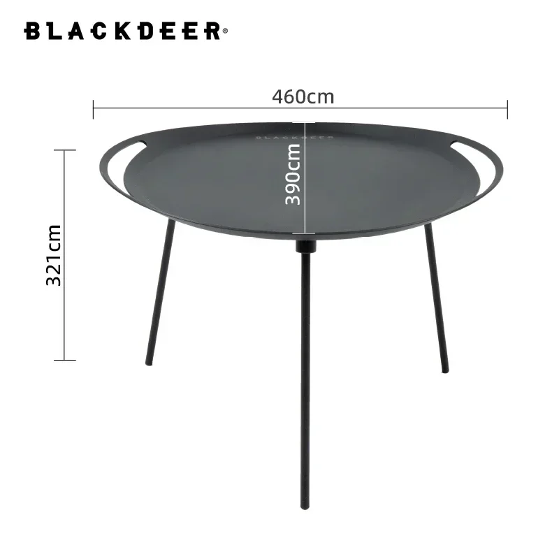 BLACKDEER Iron Baking Pan Portable Korean BBQ Grill Pan Non-Stick Charcoal Grill Plate Cooker Party Picnic Terrace Beach Tray