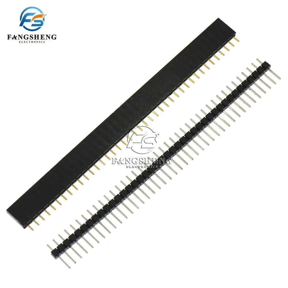 10Pcs 2.54mm 40 Pin 1x40 Single Row Male And Female 2.54 Breakable Pin Header PCB JST Connector Strip For Arduino DIY Kit