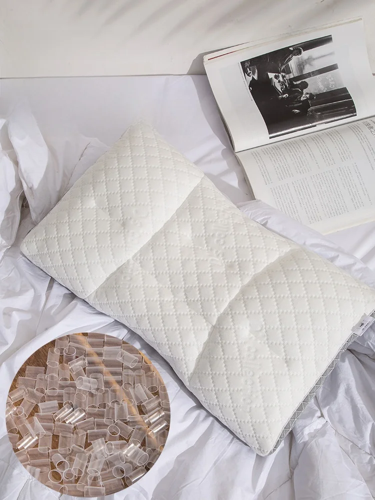 

Xikai PE Soft Tube Pillow Ne Support Pillow Adult Sp Aid Bla Tech Waable Rectangular Antibacterial Dustproof Bedding